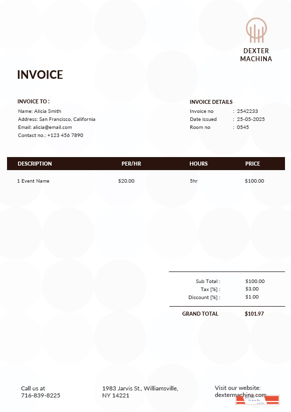 Music Band Invoice Template PSD template